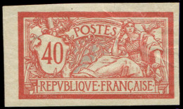 * VARIETES - 119a  Merson, 40c. Rouge Et Bleu, NON DENTELE, TB - Unused Stamps