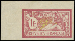 ** VARIETES - 121a  Merson,  1f. Lie De Vin Et Olive, NON DENTELE, Cdf, TTB. Br - Unused Stamps