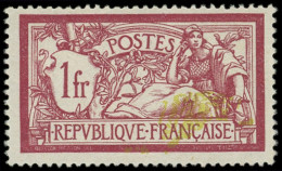 ** VARIETES - 121b  Merson,  1f. Lie De Vin Et Olive, Centre TRES DEPLACE, TB - Unused Stamps