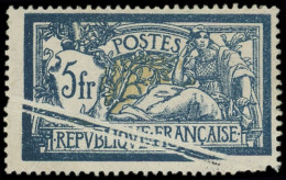 * VARIETES - 123   Merson,  5f. Bleu Et Chamois, PLI ACCORDEON Double, Spectaculaire Et TTB - Unused Stamps