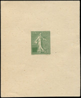 VARIETES - 130   Semeuse Lignée, (15c.) Vert-gris, épreuve SANS La Valeur, TB - Used Stamps