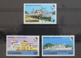 Gambia 378-380 Postfrisch Schiffe #ST404 - Gambia (1965-...)