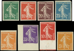 VARIETES - 137/42, 138 Et 158, Semeuse Camée, NON DENTELES, * Et **, TB - Used Stamps