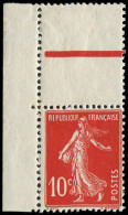 ** VARIETES - 138c  Semeuse Camée, 10c. ECARLATE, Cdf, TB - Ongebruikt