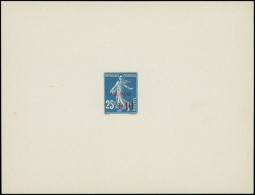 VARIETES - 140   Semeuse Camée, 25c. Bleu, Surchargé PRO PATRIA + 10, Collé Sur Feuillet, TB - Used Stamps