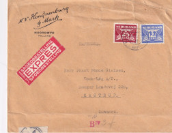 Sensuur Xpresse Envelop 119 Sep 1941 Noordwijk Aan Zee (kortebalk) Naar Denemarken - Covers & Documents