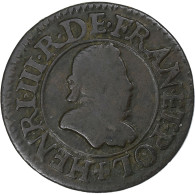 France, Henri III, Denier Tournois, Paris, Cuivre, TB, Gadoury:450 - 1574-1589 Enrique III