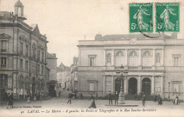 Laval * Place De La Mairie * à Gauche , Les Postes Et Télégraphes * La Rue Souchu Servinière - Laval