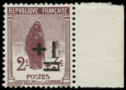 ** VARIETES - 162   2ème Série Orphelins, +1c. S. 2c. + 3c., DOUBLE Surcharge, Bdf, 2 Plis Mais RRR, Aspect TB. S - Ongebruikt