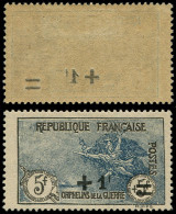 * VARIETES - 169   2ème Série Orphelins, +1f. S. 5f. + 5f., Surcharge RECTO-VERSO, TB - Ongebruikt