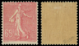 Delcampe - * VARIETES - 224   Semeuse Lignée, (50c.) S. 65c. Rose, Surcharge A SEC, RRR, TB. C - Nuovi