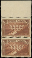 ** VARIETES - 262f  Pont Du Gard, 20f. Chaudron, T IIA Et T IIB Se Tenant Verticalement, TB - Unused Stamps