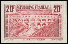 (*) VARIETES - 262A  Pont Du Gard, 20f. T I, ESSAI En Rouge, TB - Unused Stamps