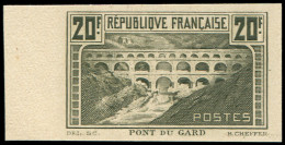 (*) VARIETES - 262A  Pont Du Gard, 20f. T I, ESSAI En Gris, Petit Bdf, R, TB - Neufs