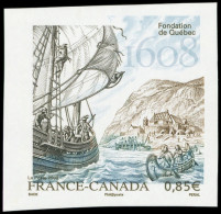 ** VARIETES - 4182   France-Canada, 0,85 Multicolore, NON DENTELE, TB - Unused Stamps