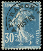 (*) VARIETES - Préo 60b : 30c. Bleu, T Surélevé, TB - Altri & Non Classificati