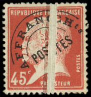 (*) VARIETES - Préo 67    45c. Rouge, PLI ACCORDEON, TB - Autres & Non Classés