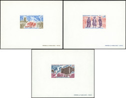 EPREUVES DE LUXE - 1678/80 Histoire De France 1971, 3 épreuves, TB - Luxury Proofs