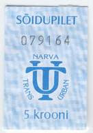 Estonia: One-way Bus Ticket From Narva (26) - Europe