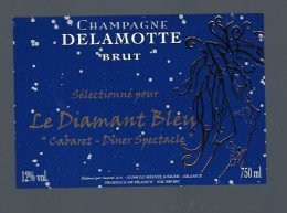 Etiquette Champagne Brut  Le Diamant Bleu  Le Mesnil Sur Oger Marne 51 " Femme" - Champagner