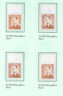 Belgium -  Marchand  2,50 Bfrs  4 X Plaatnummers 1 - 4 Cat 1574   -- ZIE Scans - 1961-1970