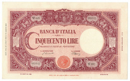 500 LIRE BARBETTI GRANDE C TESTINA BI REPUBBLICA ITALIANA 22/07/1946 QSPL - Other & Unclassified