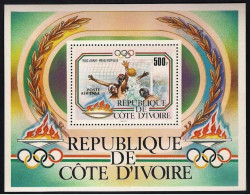 IVORY COAST 1983 - Pre-Olympic Games, Sports, Miniature Sheet MNH - Côte D'Ivoire (1960-...)