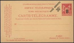 Let ENTIERS POSTAUX - Sage, 50c. Rose, CP Pneu N°N2 Surch. TAXE REDUITE 30c., TB - Autres & Non Classés