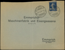 Let LETTRES DU XXe SIECLE - N°140 Obl. ZURICH 28/1/29 S. Env. Pour EMMERICH, Non Taxée, TB - Covers & Documents