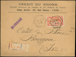 Let LETTRES DU XXe SIECLE - N°145c (écusson Brisé) Obl. Càd Hexag. LYON 19/11/27 S. Env. Rec., TB - Cartas & Documentos