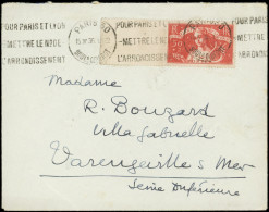 Let LETTRES DU XXe SIECLE - N°308 Bdf Obl. Méc. PARIS 30 15/4/36 S. Env., TB - Lettres & Documents