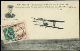 Let Aviation, Guerres, Maritimes Et Navales - N°137 Sur Porte-timbre Obl. Càd Hexag. PORT AVIATION 10/10/09 S. CP, TB - Primi Voli