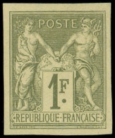 * Colonies Générales - 36A  1f. Vert-bronze, T II, TB. C - Andere & Zonder Classificatie