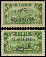 * ALAOUITES 24e Et 24f : Surch. RENVERSEE Et DOUBLE Surch., TB - Other & Unclassified