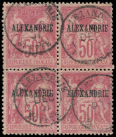 ALEXANDRIE 14 : 50c. Rose T I, BLOC De 4 Obl., TB - Autres & Non Classés