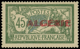 * ALGERIE 21a : 45c. Vert Et Bleu, DOUBLE Surcharge, TB. Br - Other & Unclassified