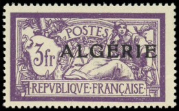 * ALGERIE 32a : 3f. Violet, SANS Teinte De Fond, Pli De Gomme, Sinon TB - Altri & Non Classificati