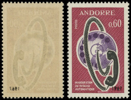 ** ANDORRE 182 : Réseau Téléphonique, "1967" RECTO-VERSO, TB - Unused Stamps