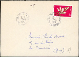 Let ANDORRE 229 Obl. Du Cachet Erroné 66-PAS-DE-LA-CASA/VAL D'ANDORRE 28/6/76 S. Env., Usage éphémère, TB - Storia Postale