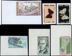 ** ANDORRE 251/52 Et 255/59 : Sujets Divers De 1976, NON DENTELES, TB - Unused Stamps