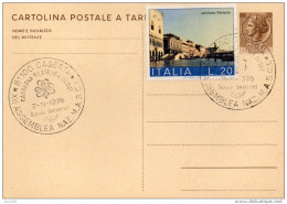 1976 CARTOLINA CON ANNULLO SPECIALE CASERTA RASSEGNA FILATELICA SCOUT - Interi Postali