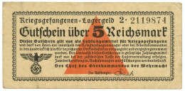 5 REICHSMARK PRIGIONIERI DI GUERRA WWII GERMANIA LAGERGELD 1939-1945 BB/BB+ - Otros & Sin Clasificación