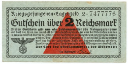 2 REICHSMARK PRIGIONIERI DI GUERRA WWII GERMANIA LAGERGELD 1939-1945 BB - Altri & Non Classificati