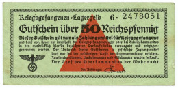 50 REICHSPFENNIG PRIGIONIERI DI GUERRA WWII GERMANIA LAGERGELD 1939-1945 BB+ - Andere & Zonder Classificatie