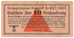 10 REICHSPFENNIG PRIGIONIERI DI GUERRA WWII GERMANIA LAGERGELD 1939-1945 BB/BB+ - Otros & Sin Clasificación