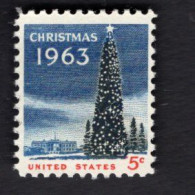 202327261 1963 SCOTT 1240 (XX) POSTFRIS MINT NEVER HINGED - CHRISTMAS TREE AND WHITE HOUSE - Unused Stamps