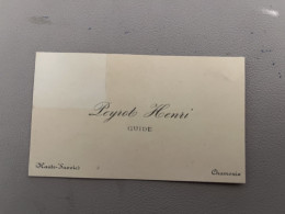 CARTE DE VISITE Vers 1930 / HENRI PEYROT GUIDE HAUTE MONTAGNE à CHAMONIX - Cartes De Visite