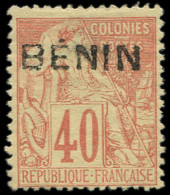 (*) BENIN 11 : 40c. Rouge-orange, TB - Otros & Sin Clasificación