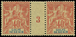 ** BENIN 29 : 40c. Rouge-orange, PAIRE Mill.3, TB - Other & Unclassified