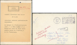 Let CAMBODGE Lot De 5 Lettres Avec Différentes Mentions De Retour Pour Relations Postales Suspendues, 1976-80, TB - Cambodia